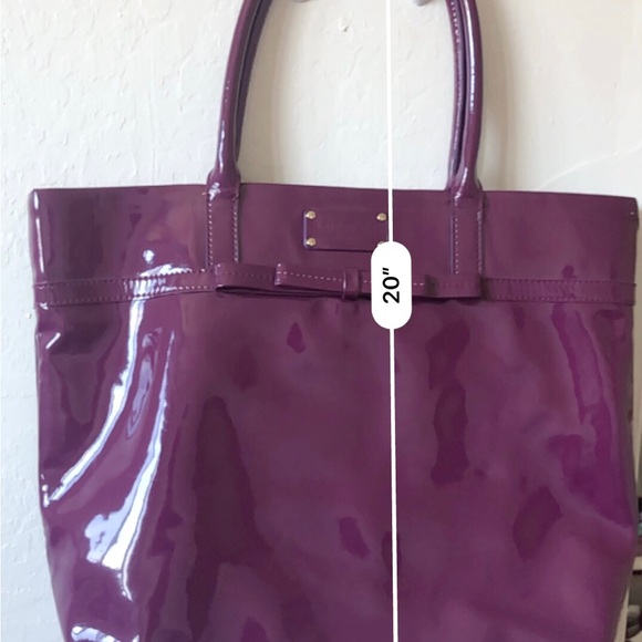 GORGEOUS KATE SPADE PURPLE PATENT VINYL SHOPPER TOTE - Picture 5 of 13